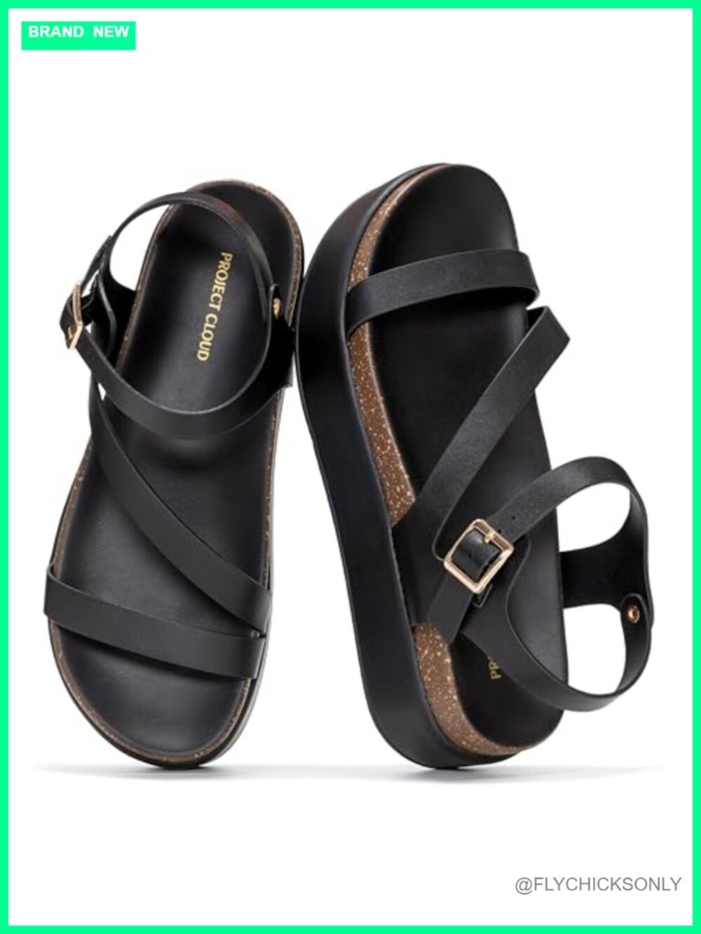 Platform Sandals with Adjustable Strap and Cushioned Insole for Women
